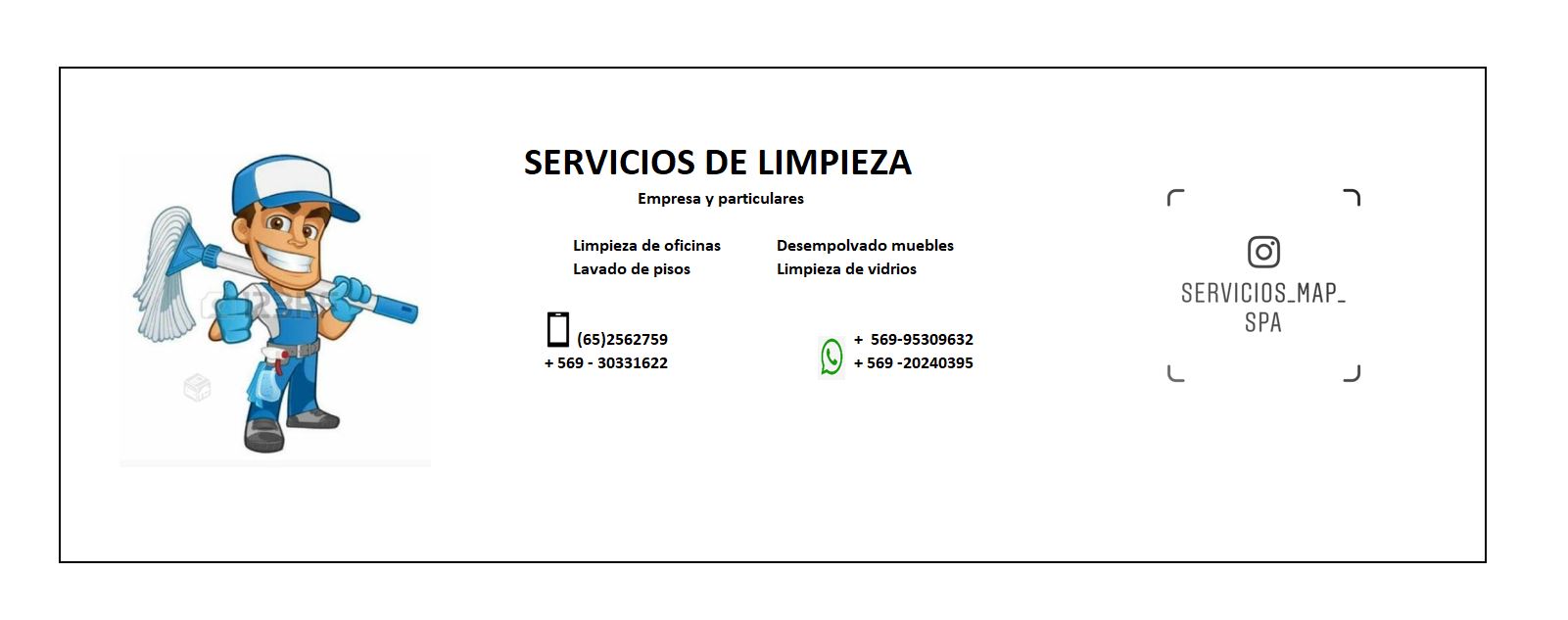 Banner Servicios de limpiezas profesionales map.spa