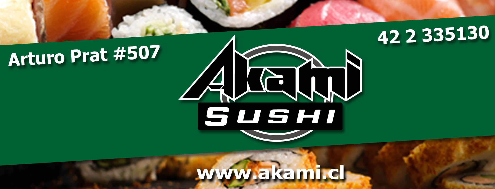 Banner Akami Sushi Delivery Limitada