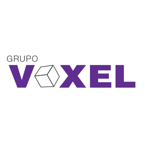 Logo VOXEL 3D Diseño Audiovisual